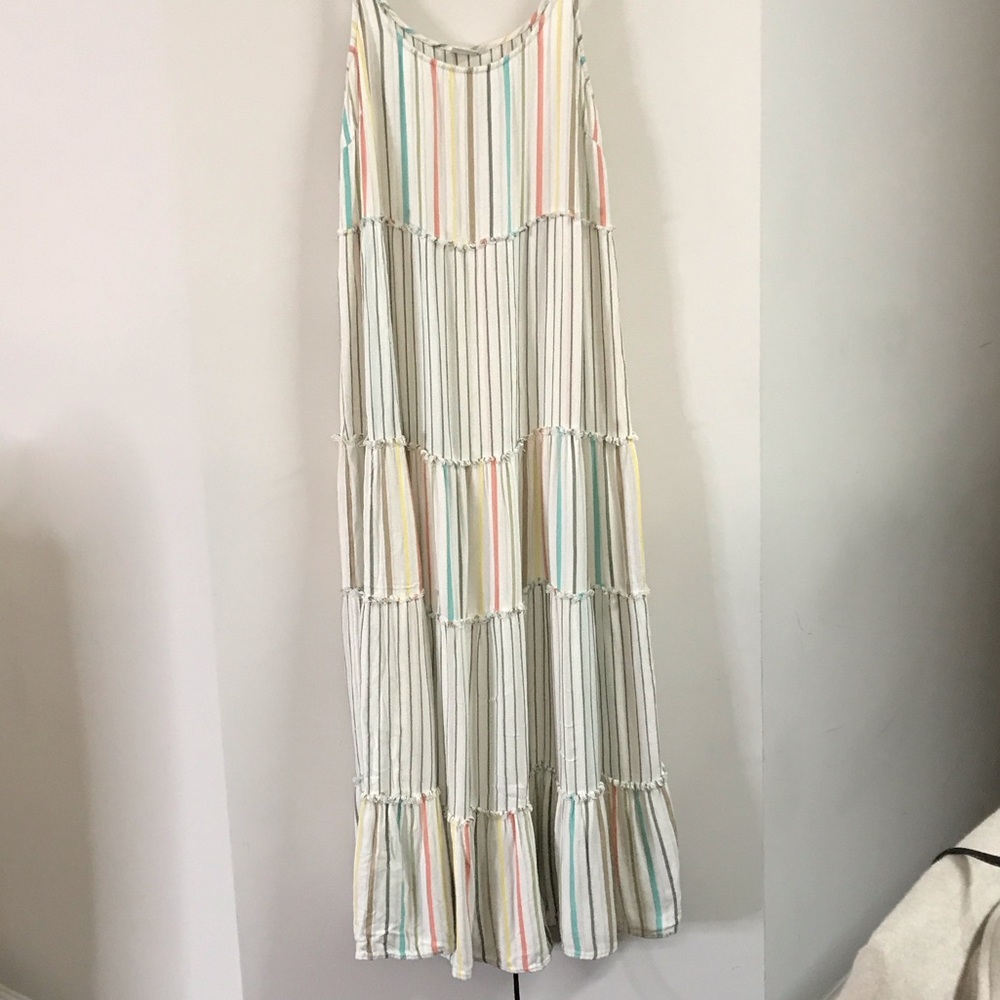 New Directions Gauze Striped Maxi Dress Extra Large